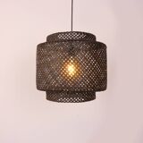 Handcrafted woven bamboo pendant light