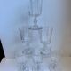 Set of 6 crystal wine glasses engraved early twentieth century