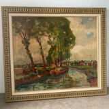 Landscape signed by a Belgian painter