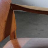 Pair of vintage Per-Olof Scotte "Premier 69" oak armchairs in cognac leather