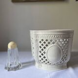 Cache pot réticulé en porcelaine italienne