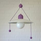Suspension violette vintage / Lampe suspendue style Memphis Y2K