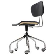 Chaise de bureau à roulettes en chrome
