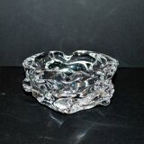 1960 Design ashtray bowl in blown crystal signed Cristal Paris France