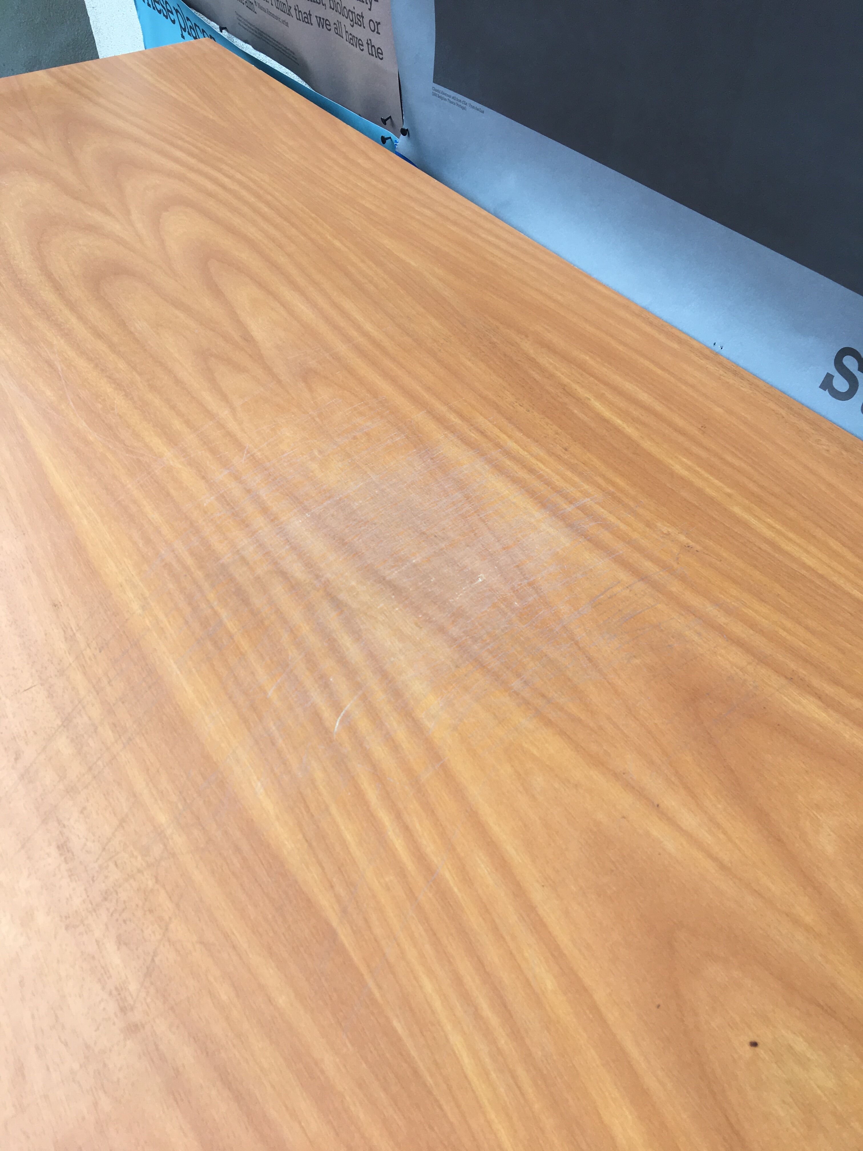 Wood and iron desk year 50