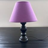 Small black wooden lamp
