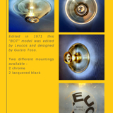 Ceiling lamp "BOT" by Guisto Toso for Leucos 1971