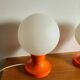 Vintage orange plastic bedside lamp