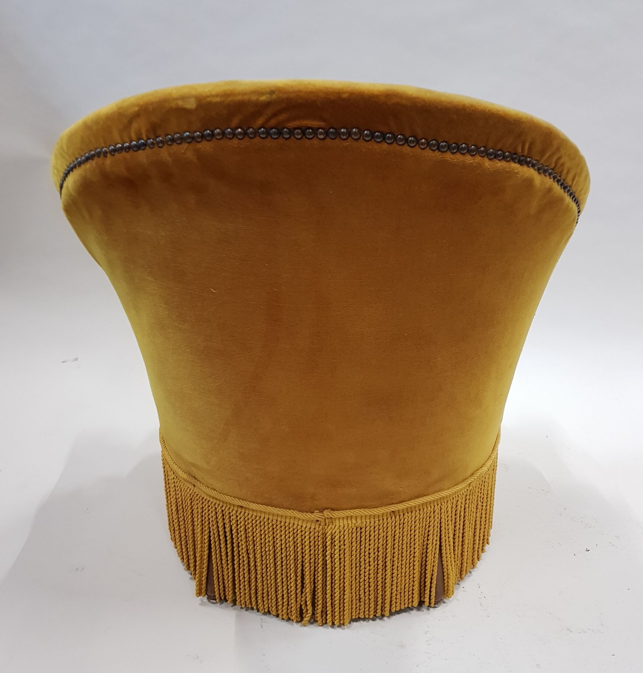 Golden yellow toad armchair