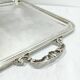Silver-plated tray with handles