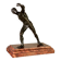 Borghese Gladiator, bronze after the antique on a marble base