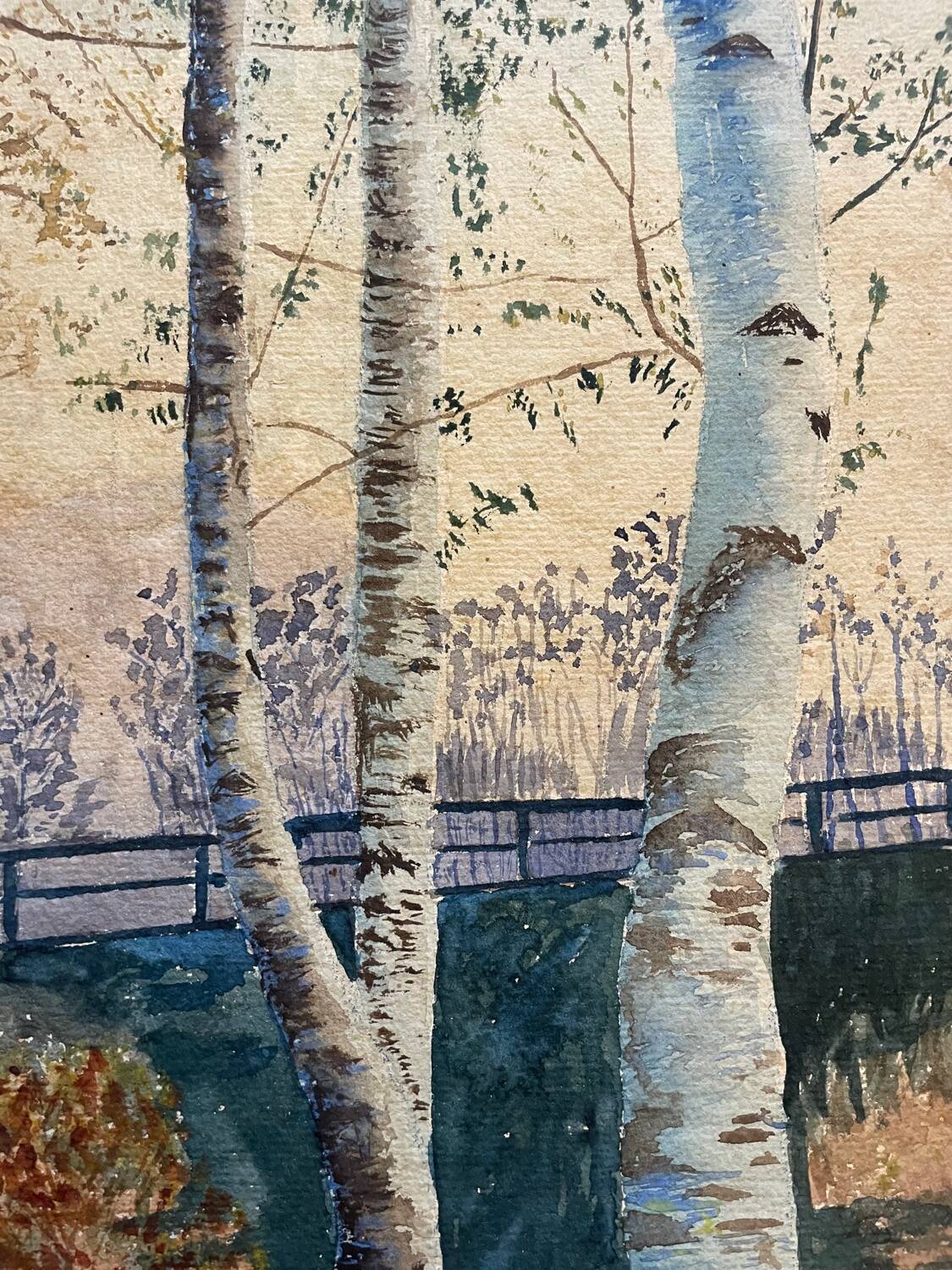 Paysage de sous-bois XXe