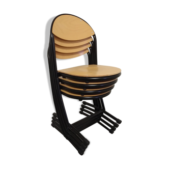 Series of 4 chairs from the 80s