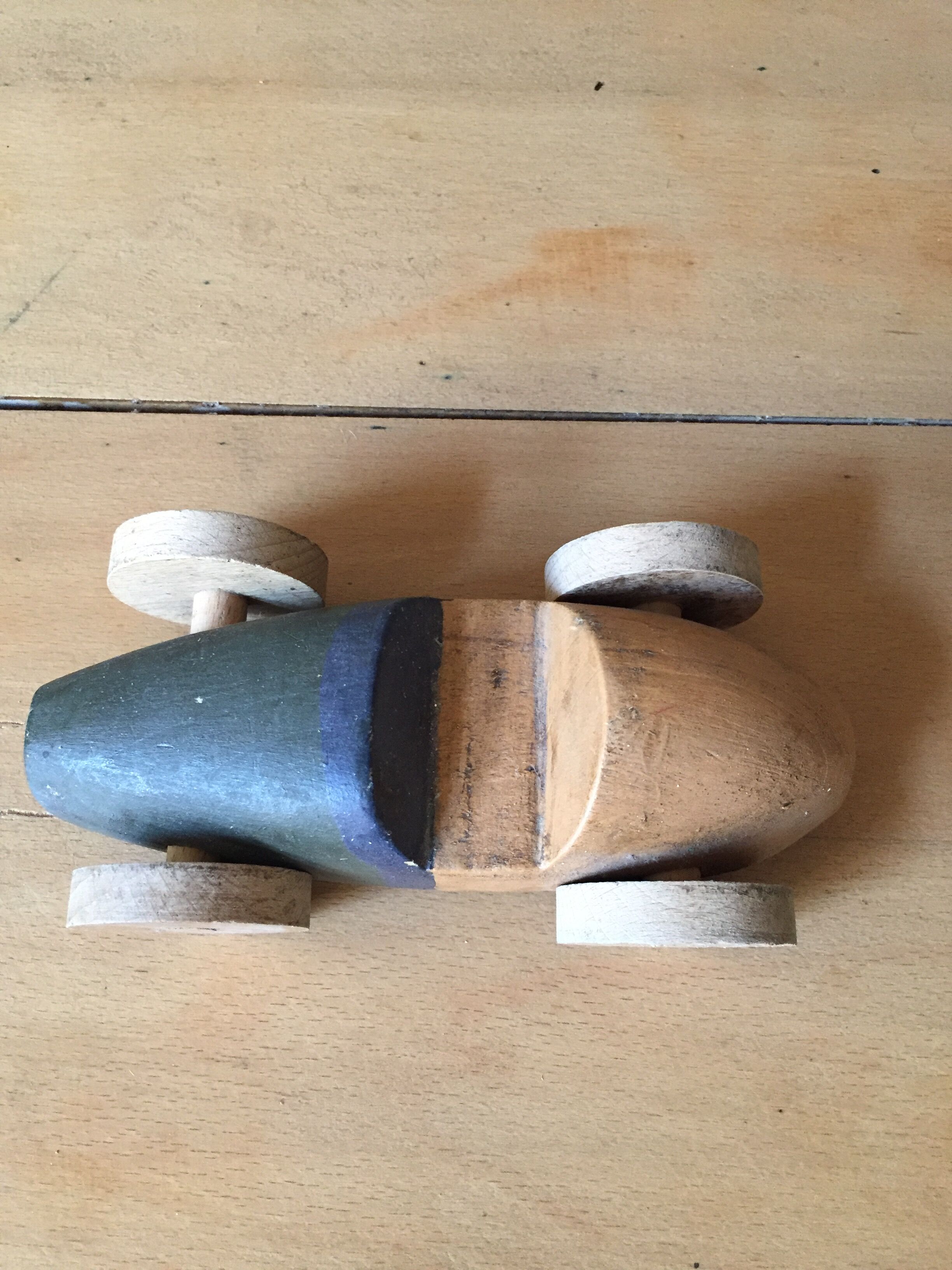 Three old wooden cars