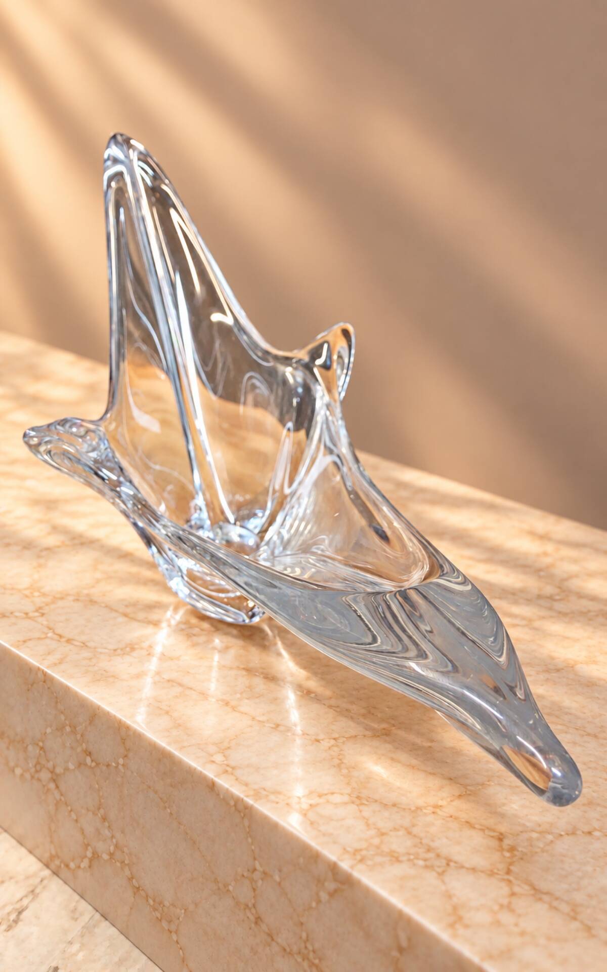 Monumental Daum French crystal bowl / centerpiece 79cm