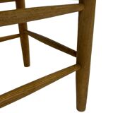 Vintage Danish papercord stool rope beech mid century '60s design