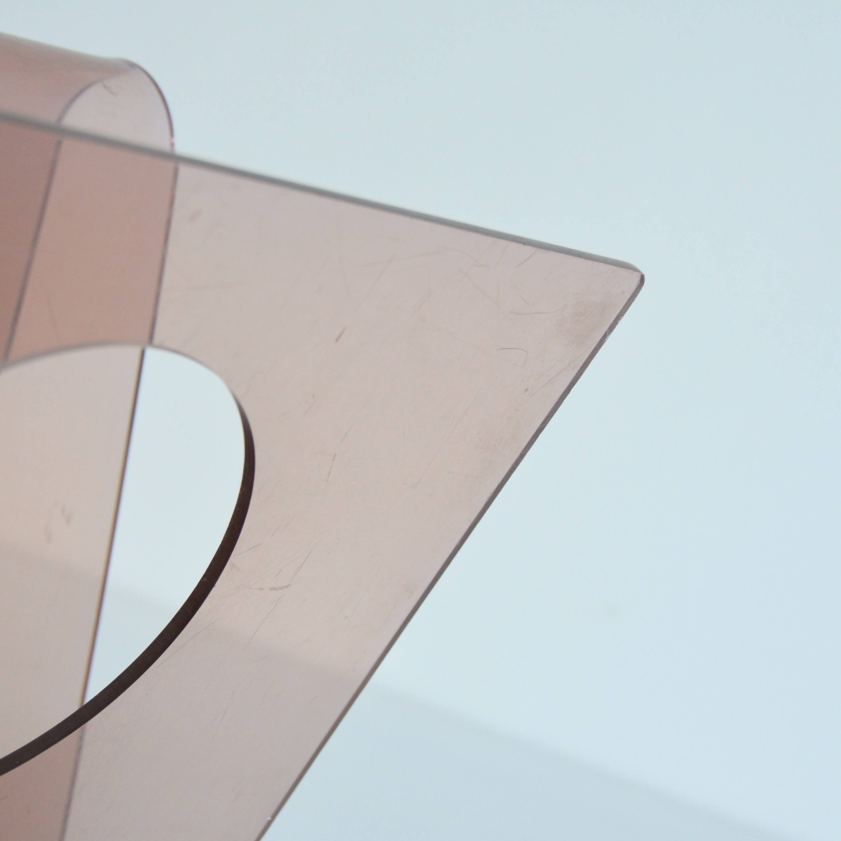 Michel Dumas / Roche Bobois plexiglass magazine rack 1970s
