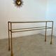 Antique console table in twisted gilded brass and glass Italian design from the 60s vintage table