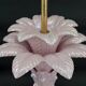 Lampe Palmier en céramique rose nacrée, Italie, circa 1960