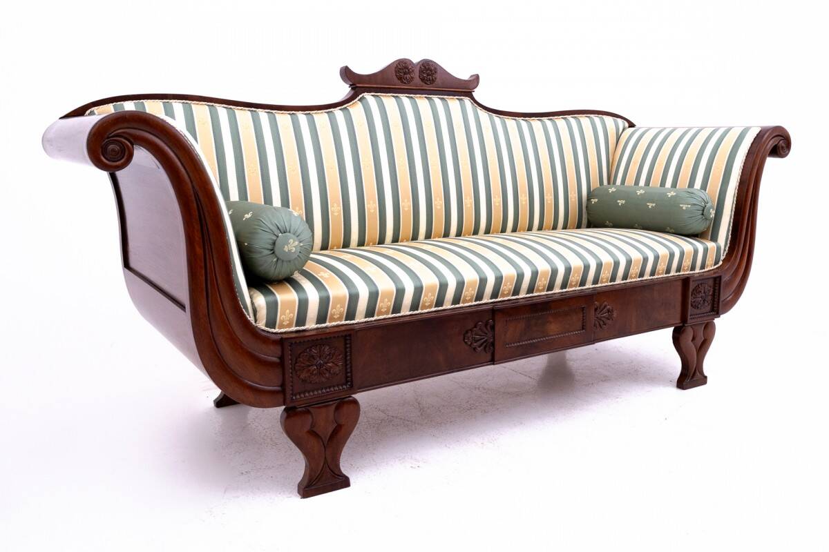 Biedermeier sofa, northern europe, circa 1860. after renovation