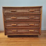 Rattan chest of drawers