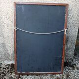 Vintage mirror in a frame made of oak wood patina gray painted 50x703cm
