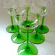 Suite de six verres à vin du Rhin en cristal