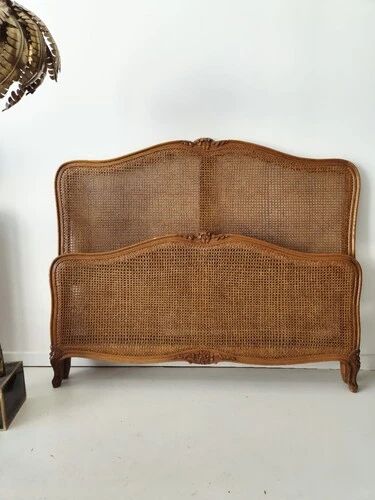 Antique French Cane Bed Louis XV Style Double