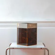 Vintage style basket Christian Dior Home, tortoiseshell acrylic