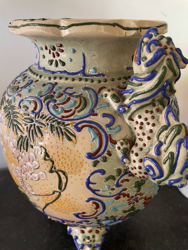 Urne tripode Satsuma Japonaise