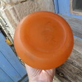 Art Deco soliflore vase in orange glass paste