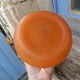 Art Deco soliflore vase in orange glass paste