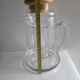 Borosilicate glass pitcher with infuser and wooden lid #PIMR
