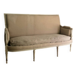 Antique Directoire style sofa in wood and fabric