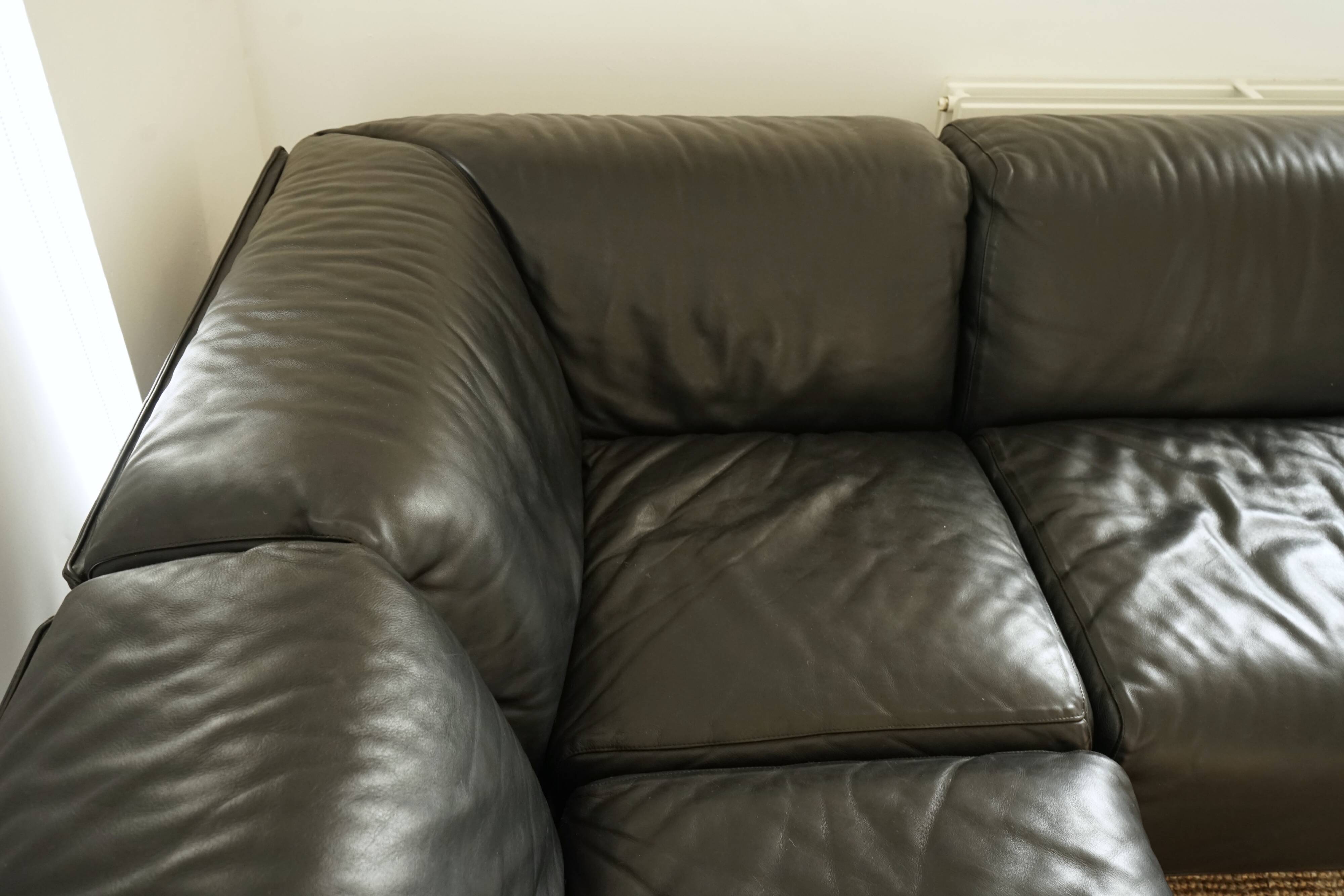 Canapé Modulable Fiandra en Cuir par Vico Magistretti pour Cassina. Italie années 1970