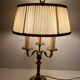 Antique three-light Bouillotte lamp - brass - Fontette Palace Caen