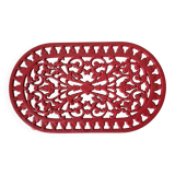 Oval cast iron trivet
