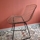 Black and white Wire chair - Harry Bertoia