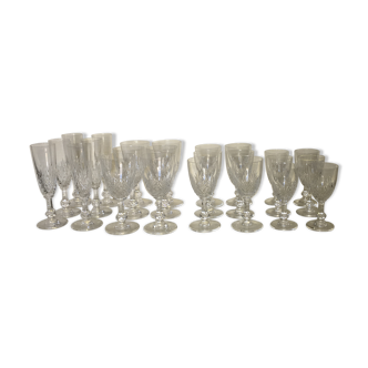 Service de verres en cristal de Saint Louis