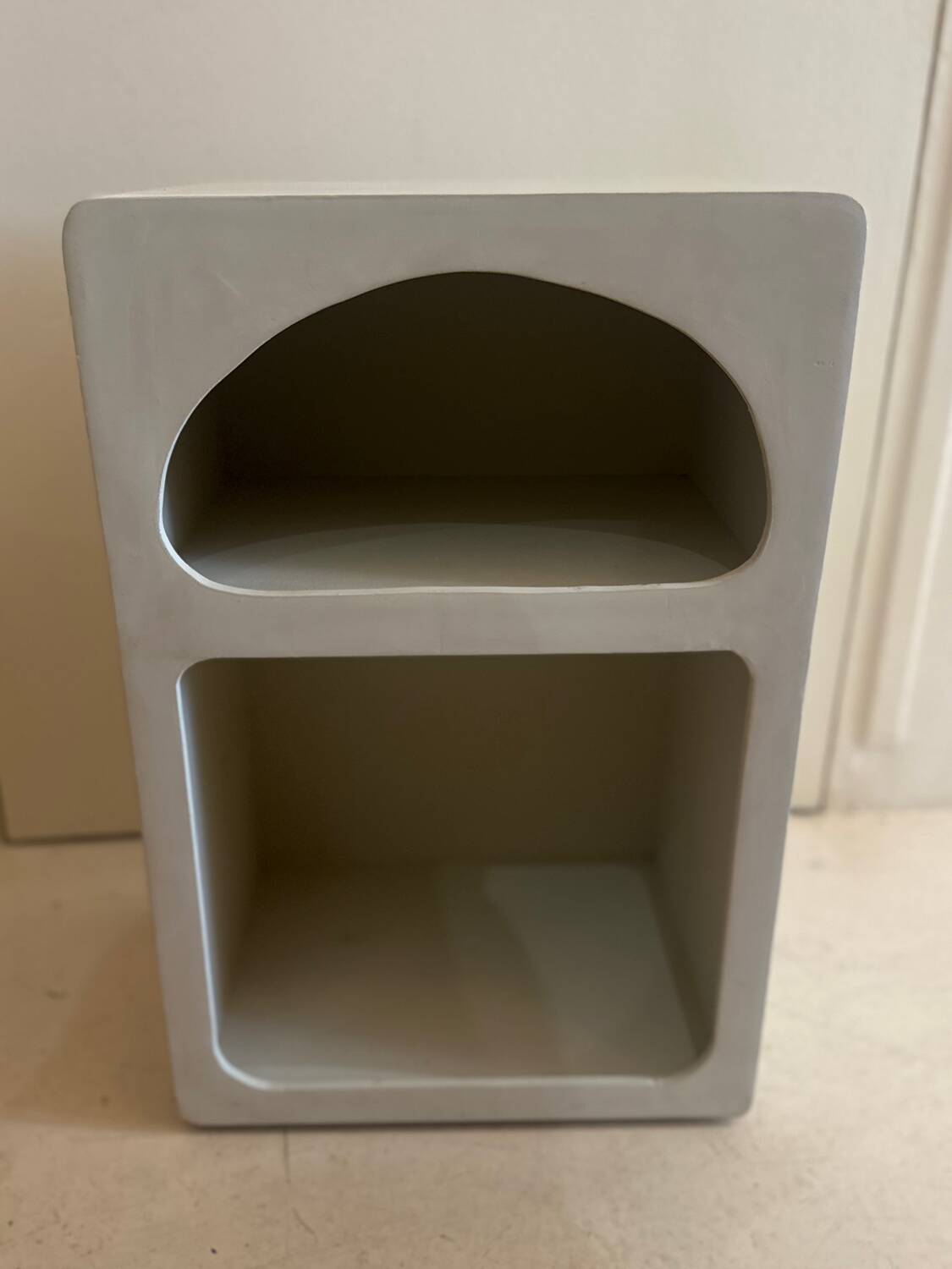 Mykonos Bali style bedside or niche side table in polished concrete