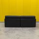 De Sede DS-76 Modular 2-Seater Sofa / Sofa Bed – Black Leather (1970s)