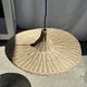 Small suspension, rattan luminaire in hat shape D:60cm