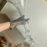 Giant crystal vase legras et cie