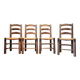 Chaises brutalistes en bois et paille de George Robert
