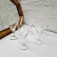 Set 5 flûtes verre ciselé