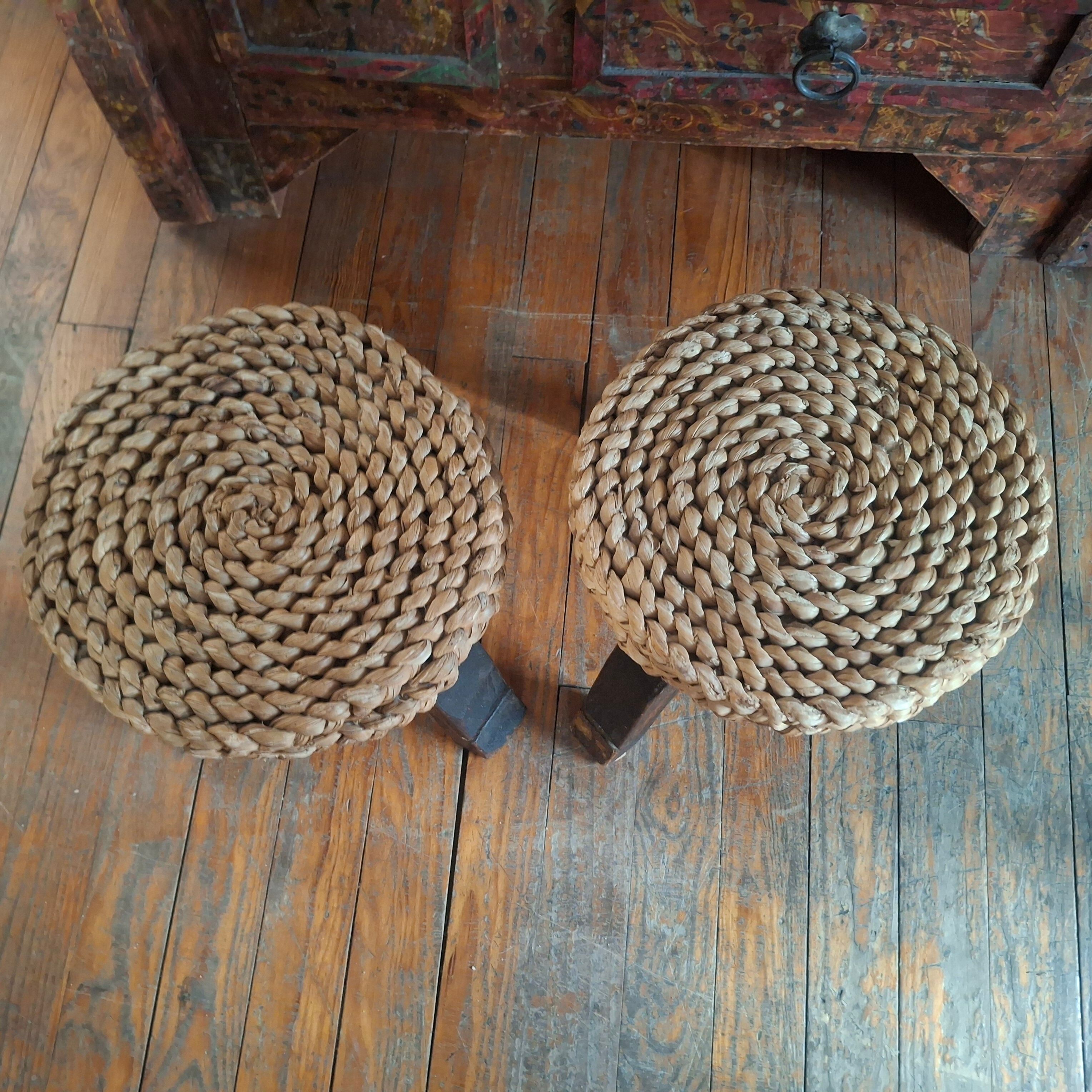 Pair of Audoux Minet stools. 1950.