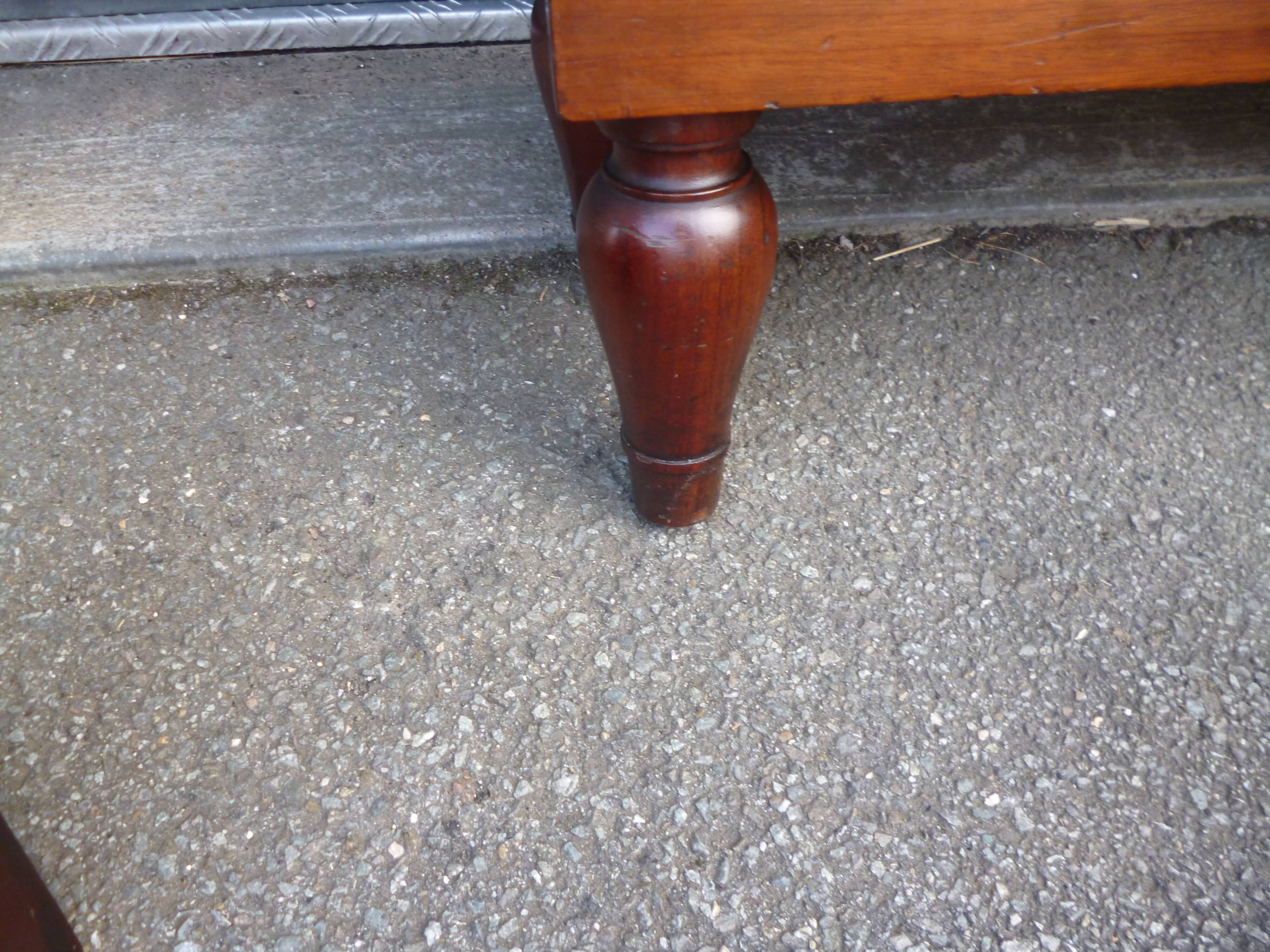 Old bed in mahogany and oak
