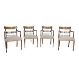 Vintage Oak Armchairs, 1940s, Set of 4