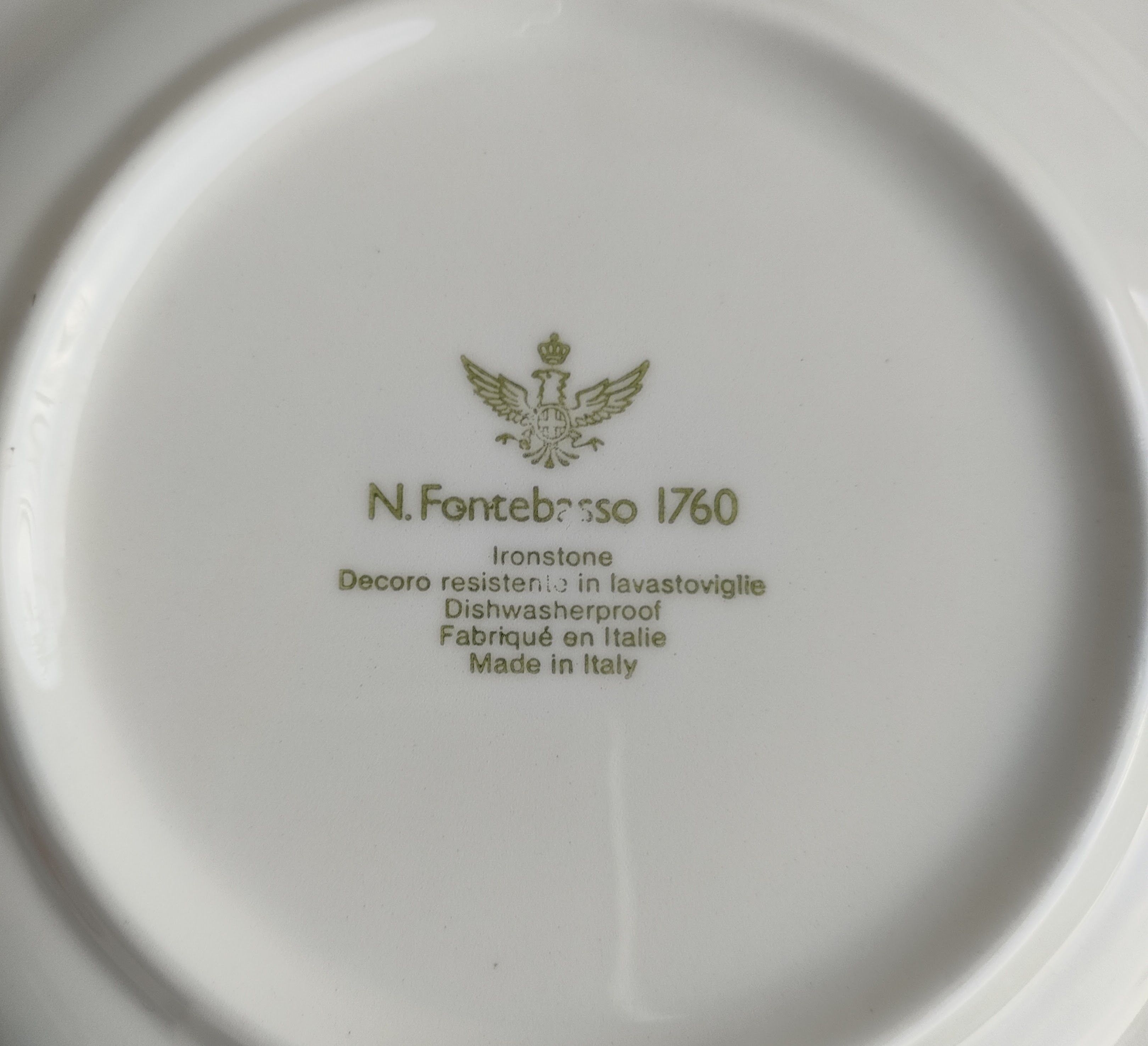 Set of 8 hollow plates landscapes iron earth