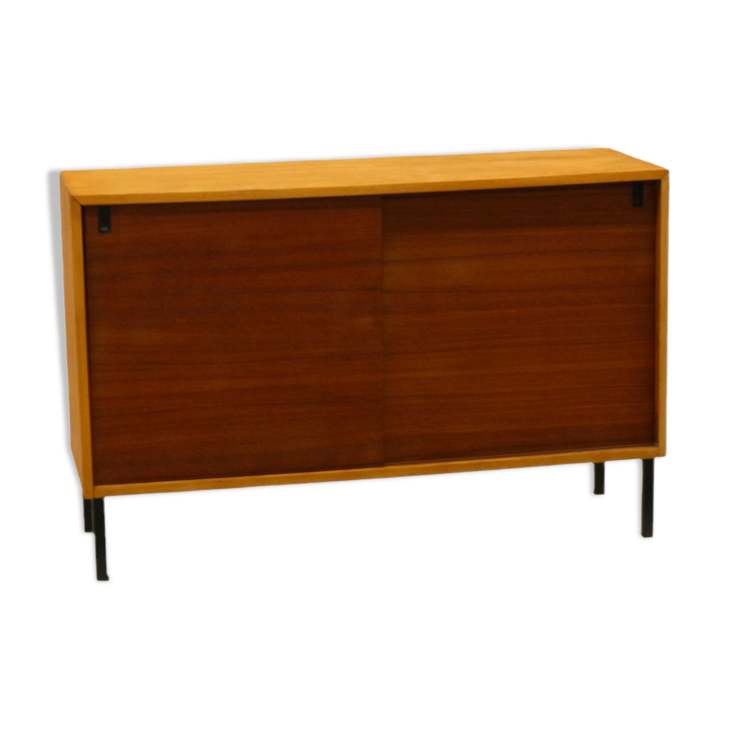 Vintage sideboard with sliding doors made in the 60s